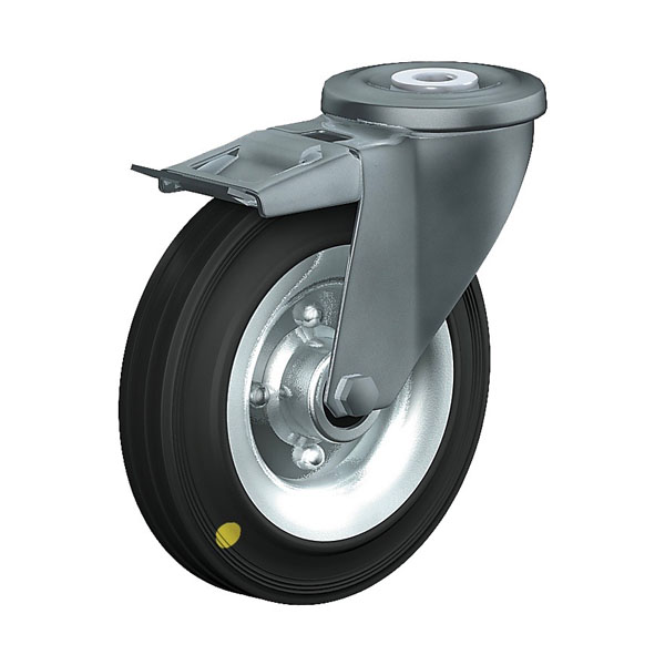 Swivel Castor With Total Lock Stainless Steel Series XR, Wheel EL